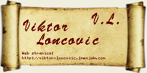 Viktor Loncović vizit kartica